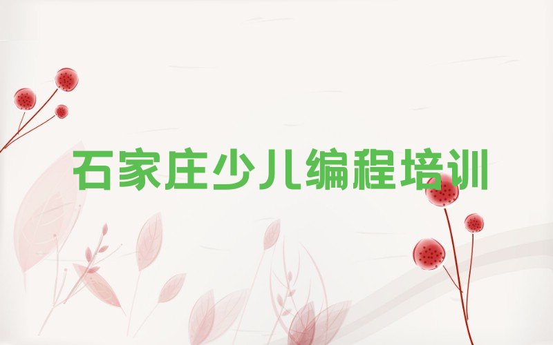 十大石家庄栾城区学中学生编程的正规学校推荐排行榜