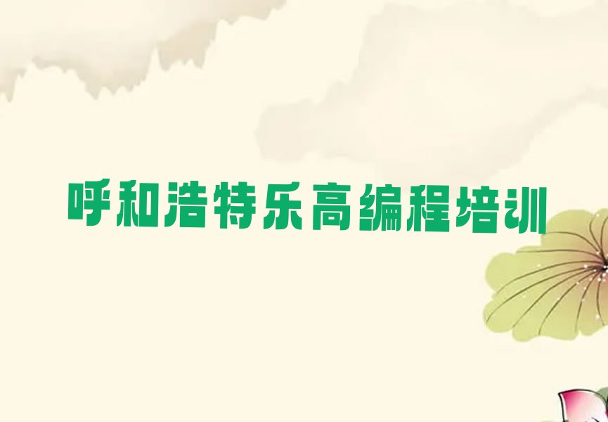 呼和浩特回民区中山西路少儿编程培训学校