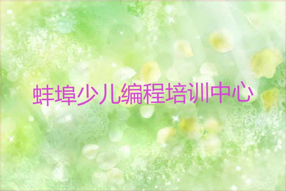 蚌埠少儿编程培训中心