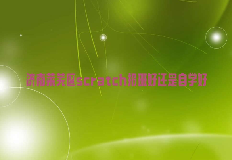 济南莱芜区大王庄镇scratch培训学校