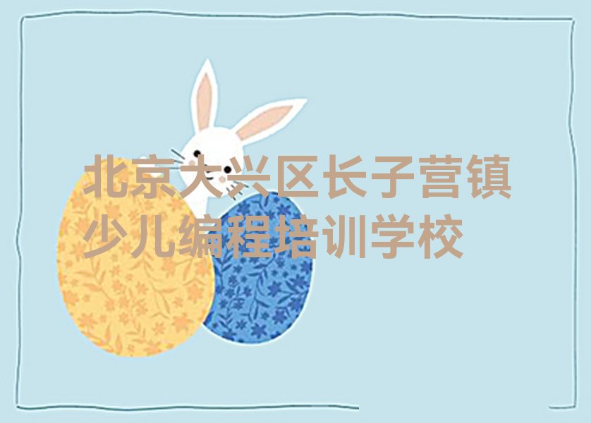 北京大兴区长子营镇少儿编程培训学校