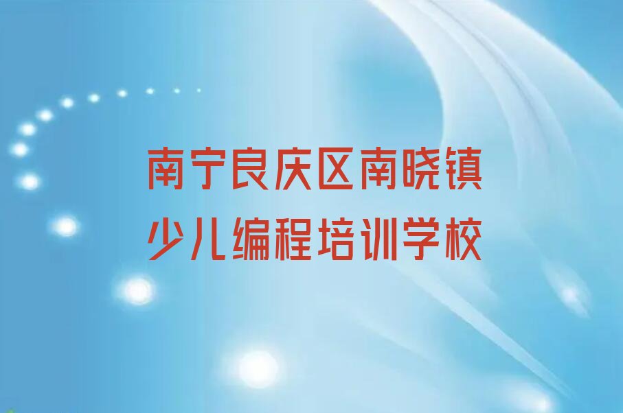 南宁良庆区南晓镇少儿编程培训学校