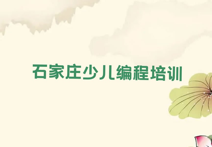 石家庄少儿编程培训中心
