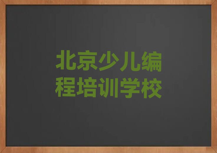 北京少儿编程培训学校