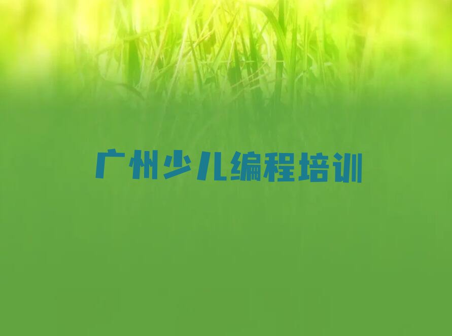广州荔湾区少儿编程培训中心