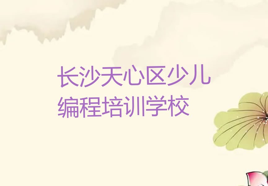 长沙天心区少儿编程培训学校