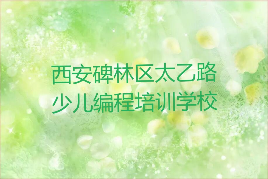 西安碑林区太乙路少儿编程培训学校