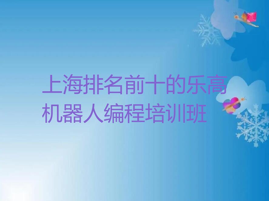 上海浦东新区泥城镇乐高机器人编程培训学校