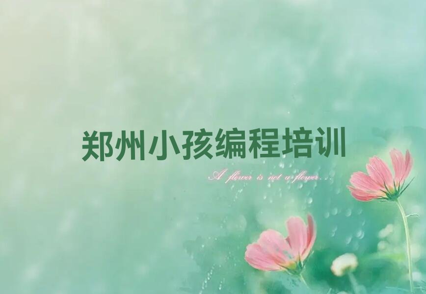郑州小孩编程培训学校