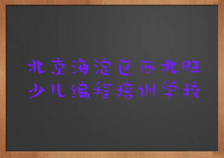 北京海淀区西北旺少儿编程培训学校