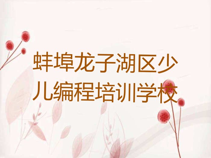 蚌埠龙子湖区少儿编程培训学校