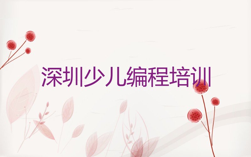 深圳少儿编程培训中心