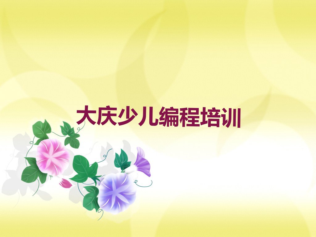 大庆萨尔图区少儿编程培训中心