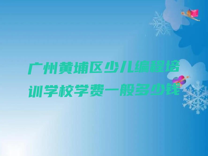 广州黄埔区萝岗街道少儿编程培训学校