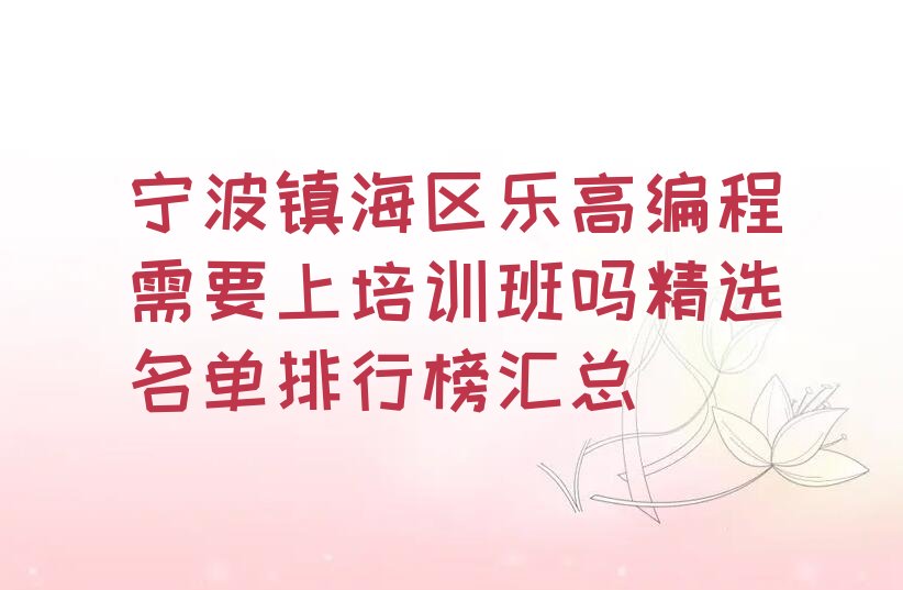 十大宁波镇海区乐高编程需要上培训班吗精选名单排行榜汇总排行榜