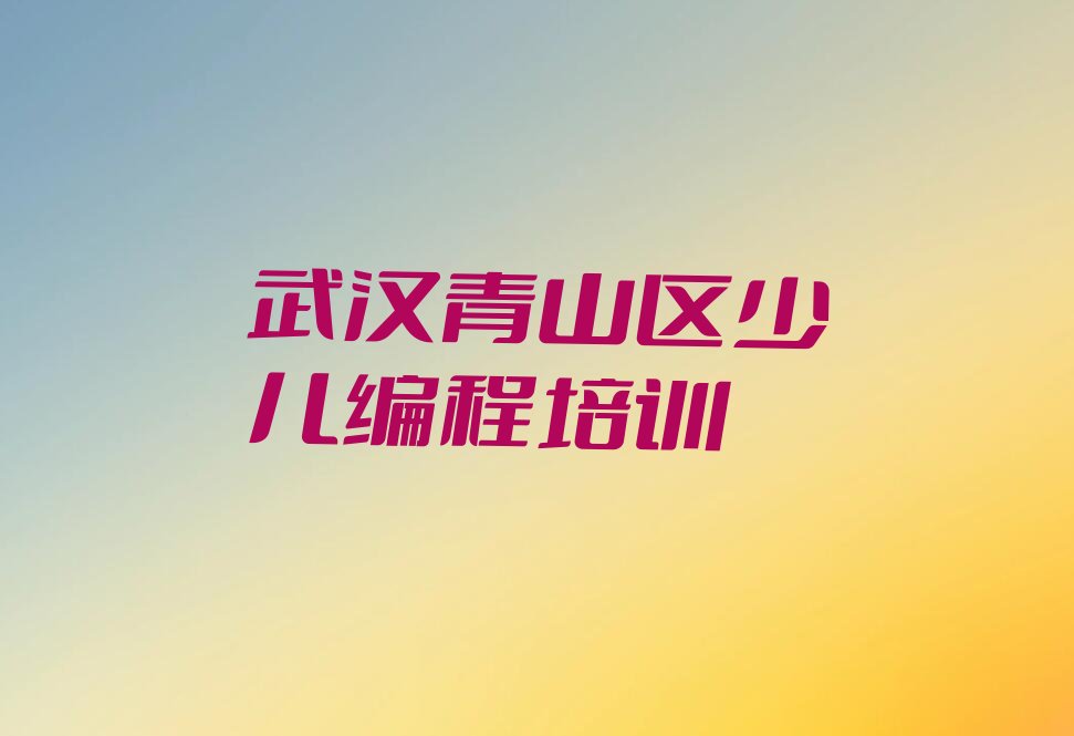 武汉青山区少儿编程培训