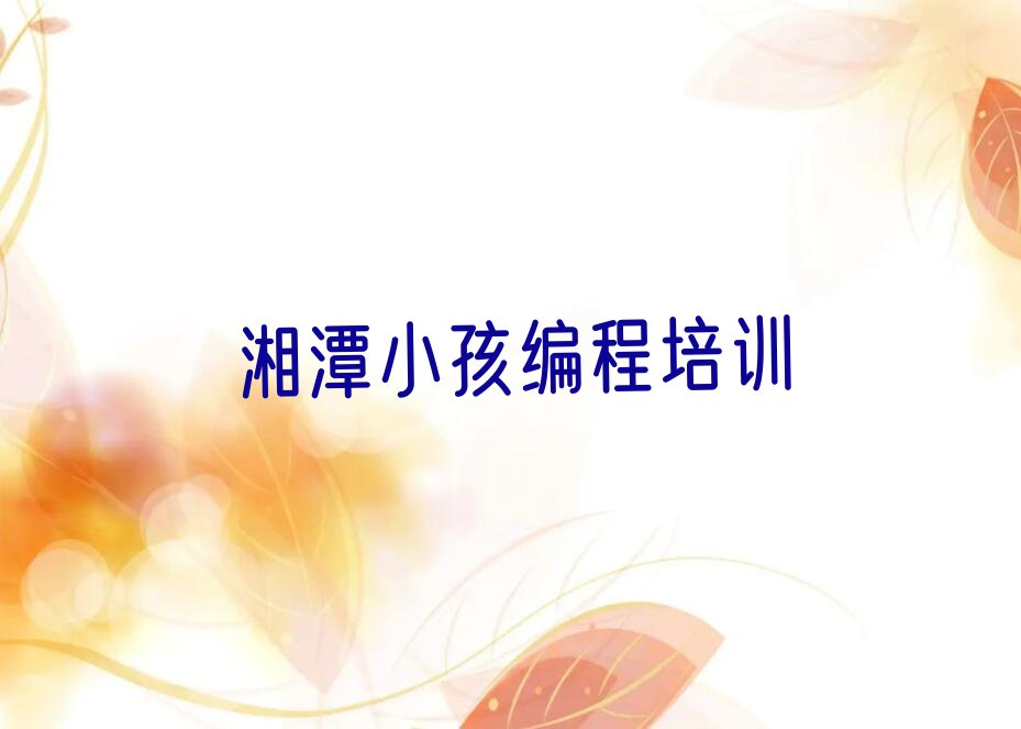 湘潭岳塘区东坪街道小孩编程培训学校