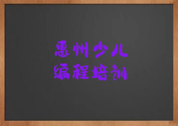 惠州惠城区少儿编程培训