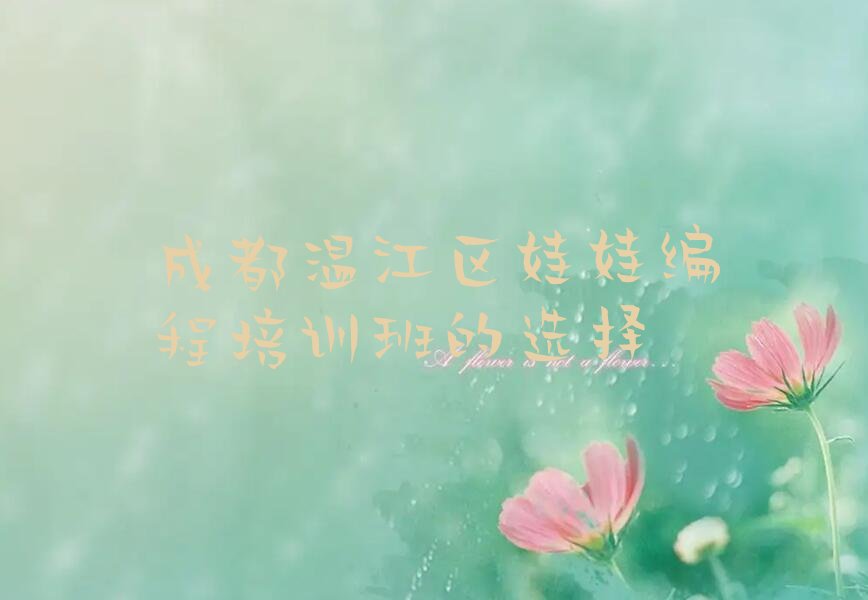 十大成都温江区娃娃编程培训班的选择排行榜