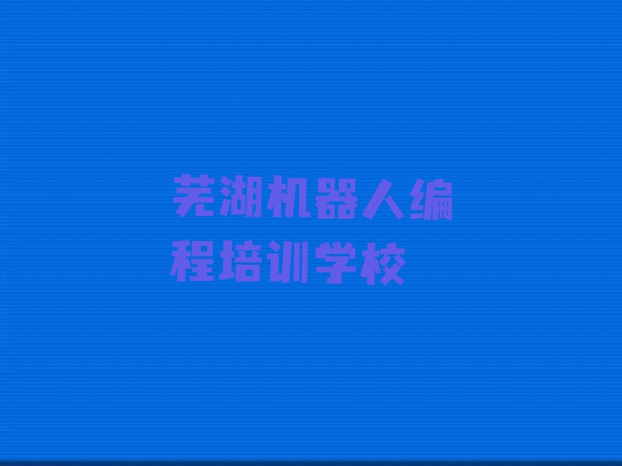芜湖机器人编程培训学校