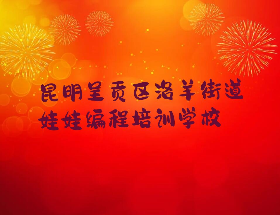 昆明呈贡区洛羊街道娃娃编程培训学校