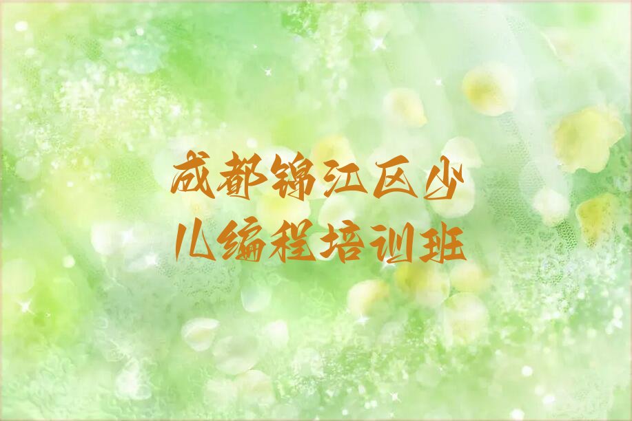 成都锦江区少儿编程培训班