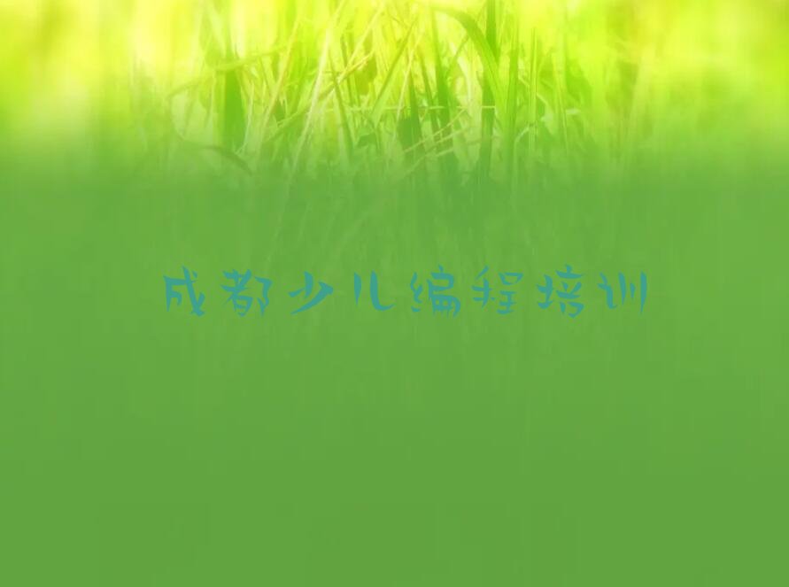 成都少儿编程培训