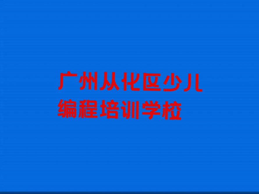 广州从化区少儿编程培训学校