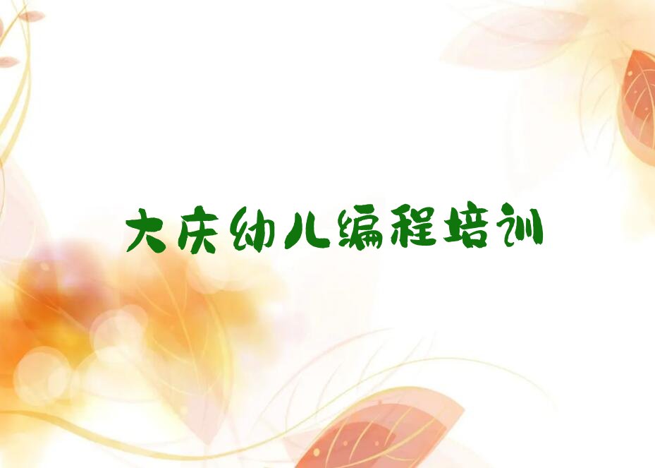 大庆龙凤区少儿编程培训班