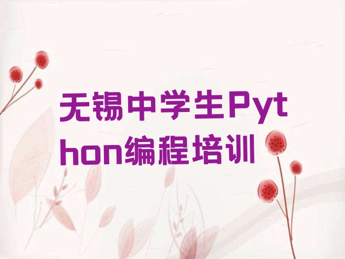 无锡梁溪区中学生Python编程培训学校