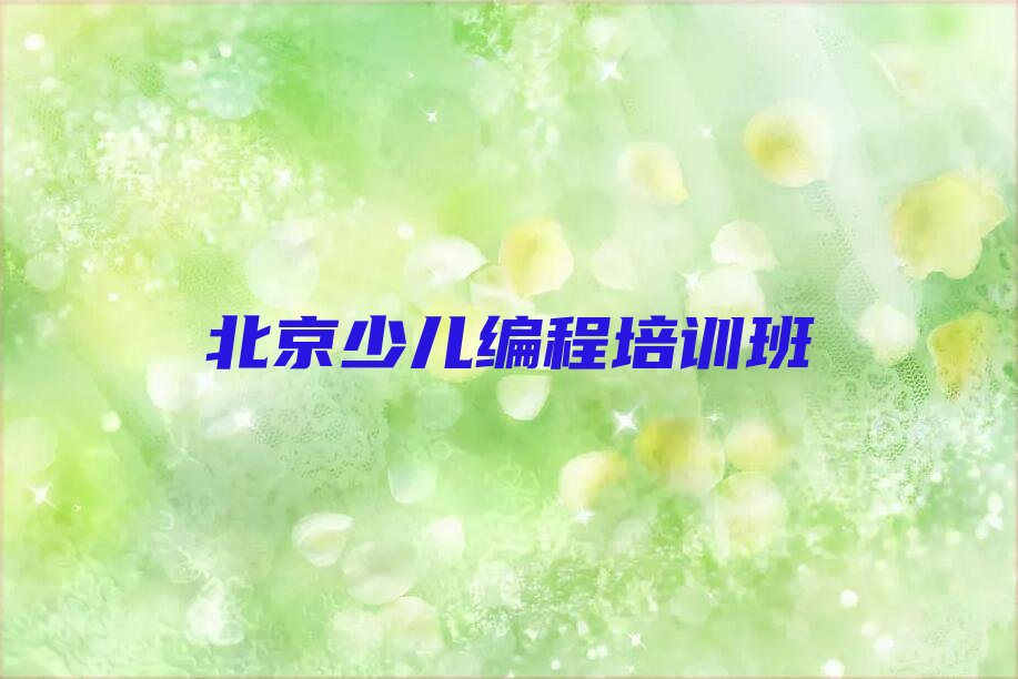 北京少儿编程培训班
