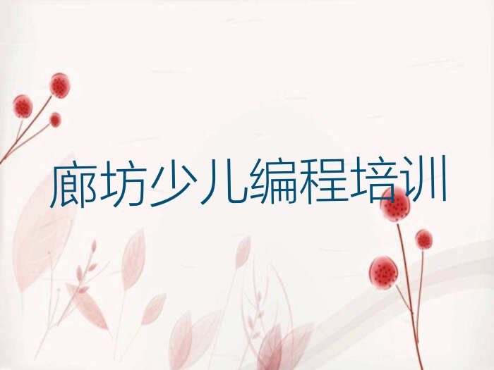 廊坊少儿编程培训中心