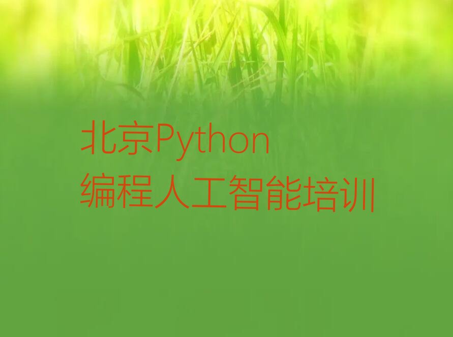 Python编程人工智能