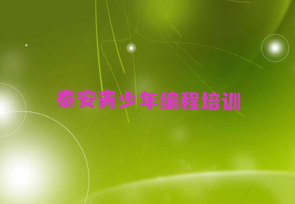 泰安岱岳区下港镇青少年编程培训学校