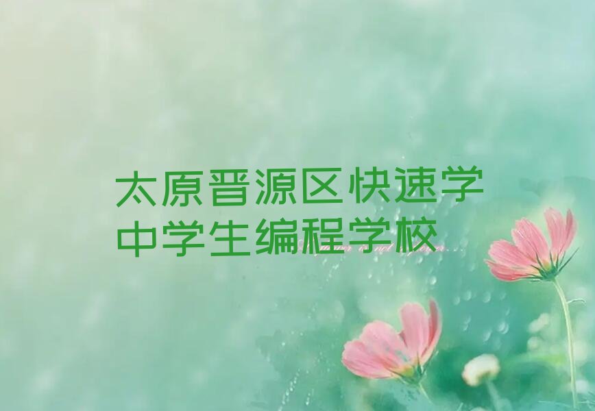 太原晋源区晋源街道中学生编程培训学校
