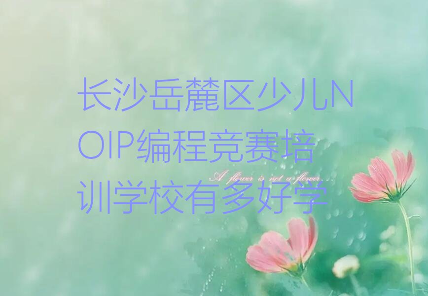 长沙岳麓区少儿编程培训中心