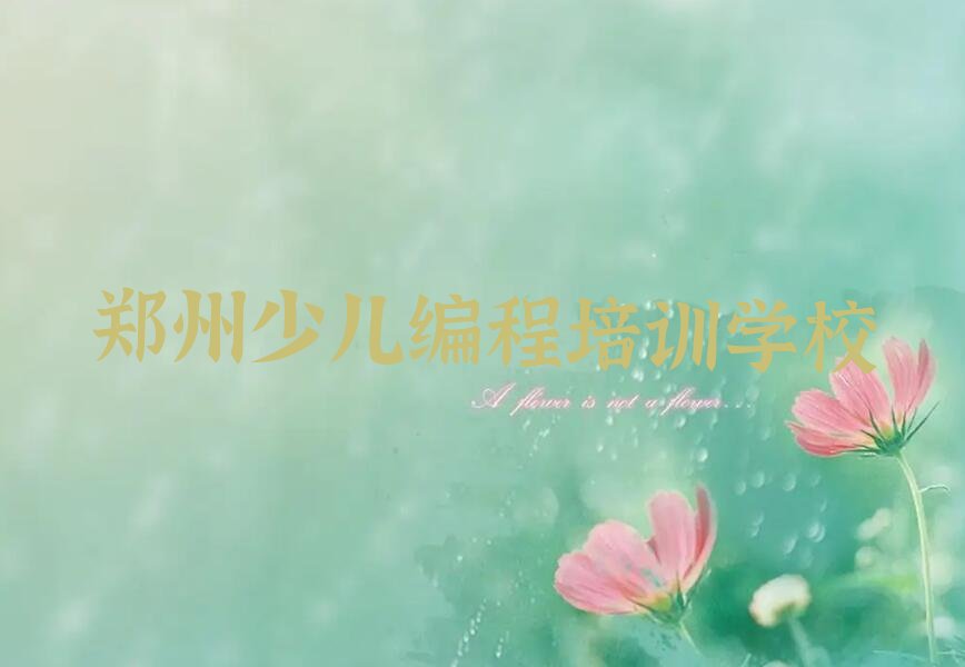 郑州少儿编程培训学校