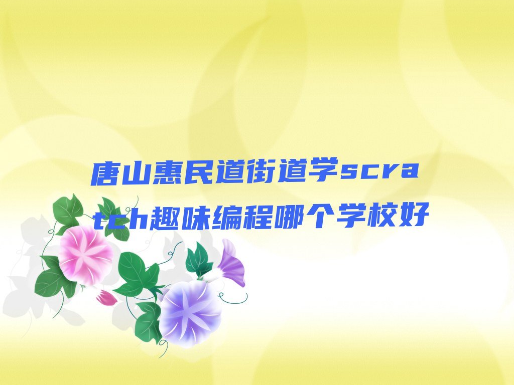 唐山路南区scratch趣味编程培训学校