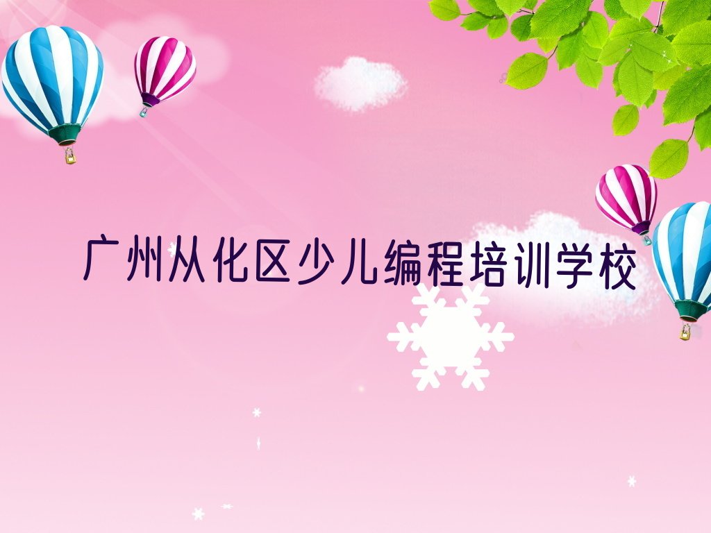 广州从化区少儿编程培训学校