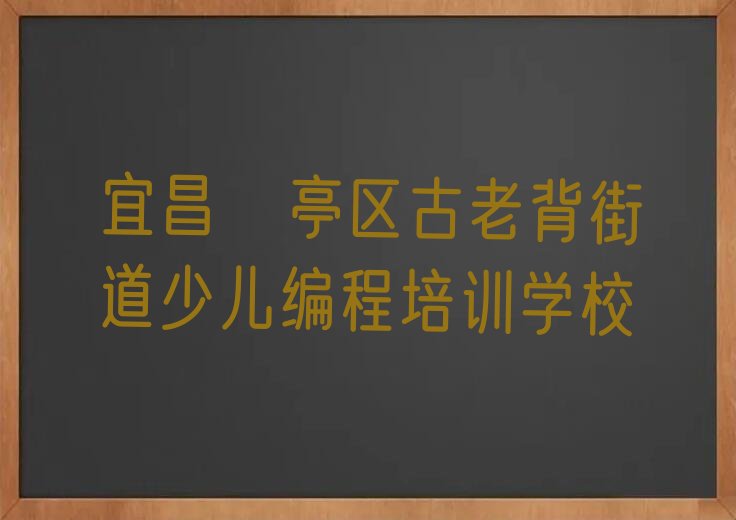 宜昌猇亭区古老背街道少儿编程培训学校