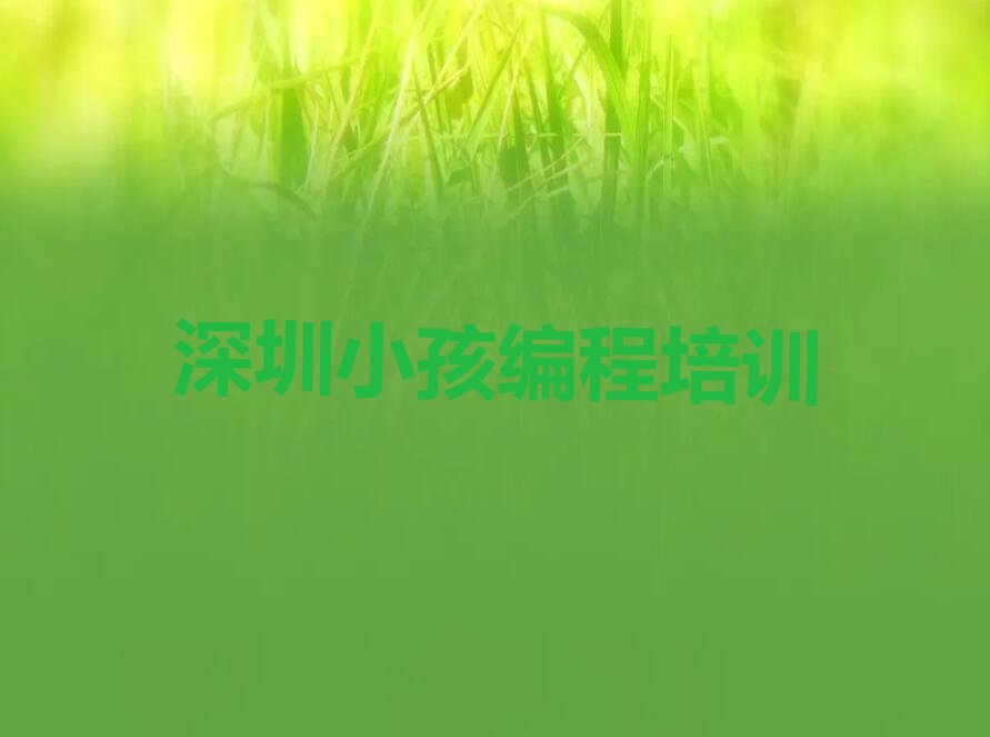 十大深圳盐田区小孩编程培训学费一般是多少钱一个月排行榜