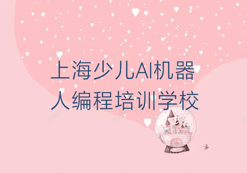 上海少儿AI机器人编程培训学校