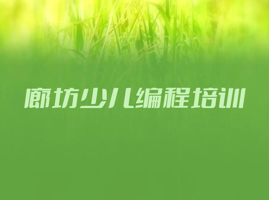 廊坊少儿编程培训中心