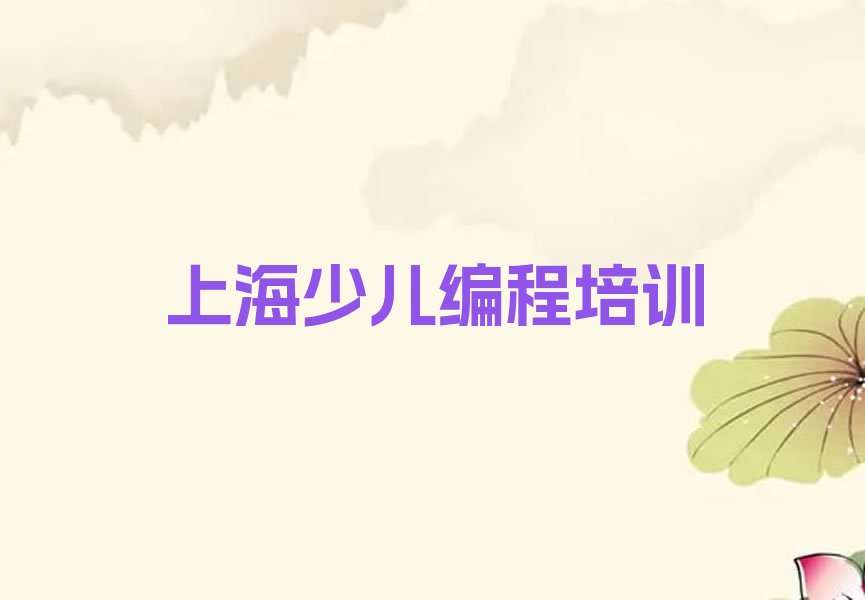 上海奉贤区四团镇少儿编程培训学校