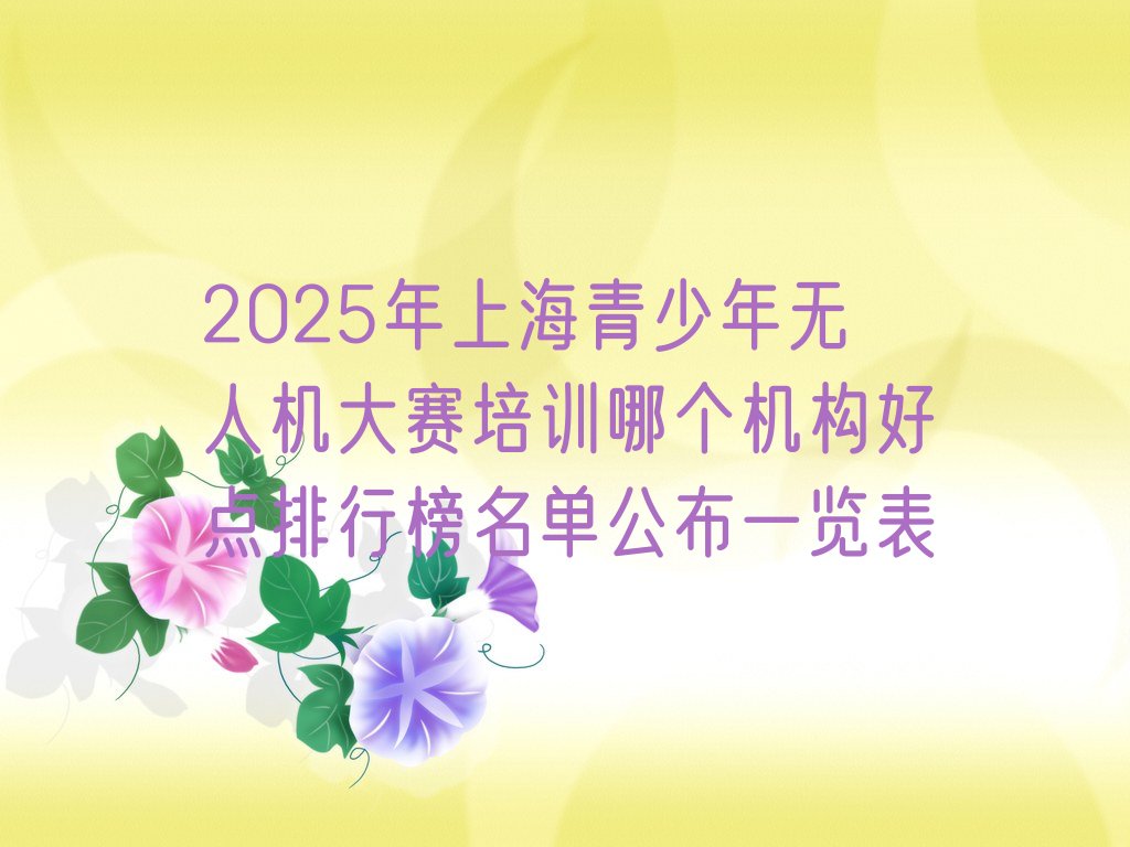 青少年无人机大赛