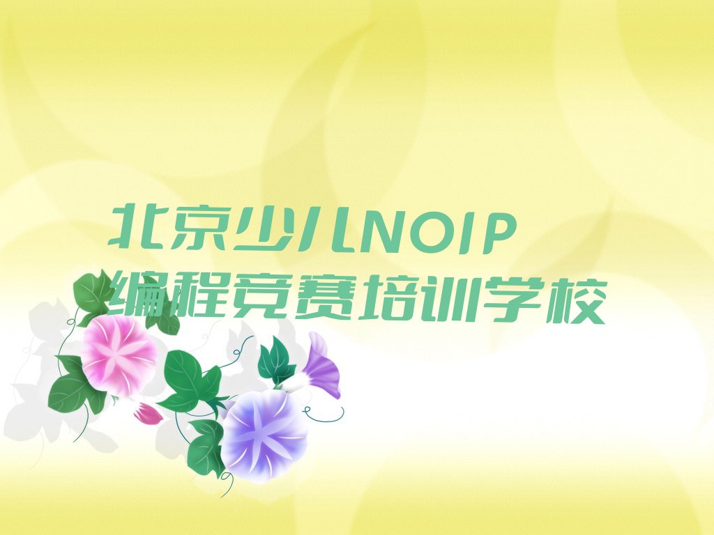 北京少儿NOIP编程竞赛培训学校
