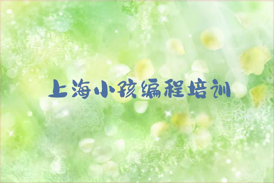 上海少儿编程培训中心