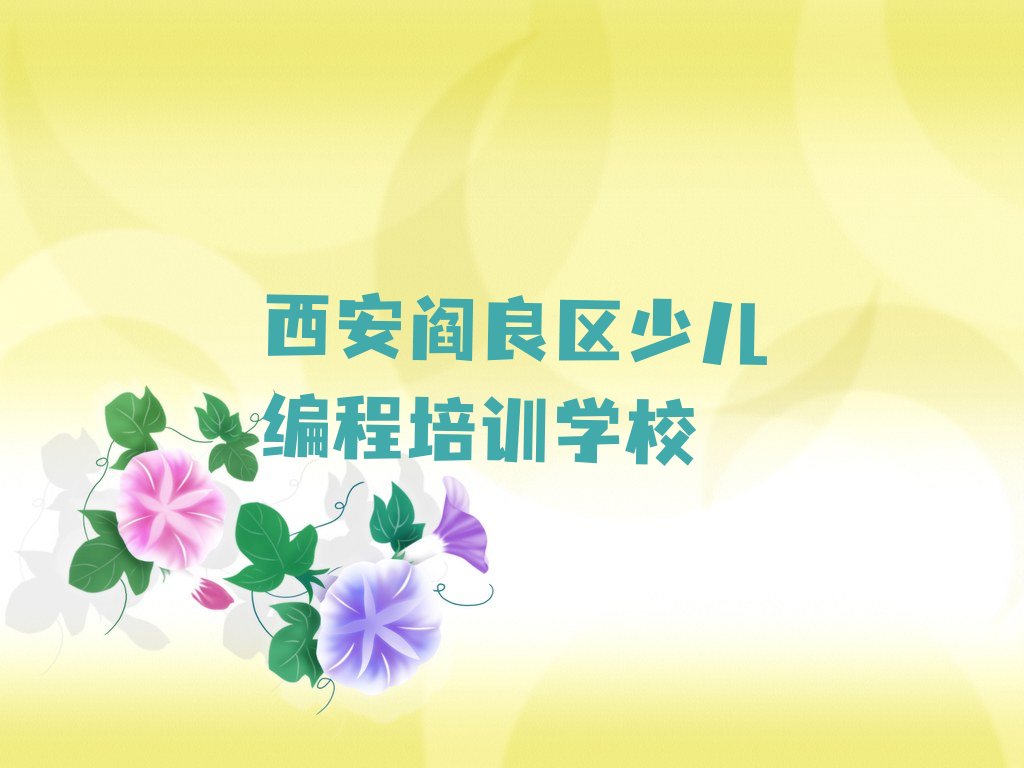 西安阎良区少儿编程培训学校