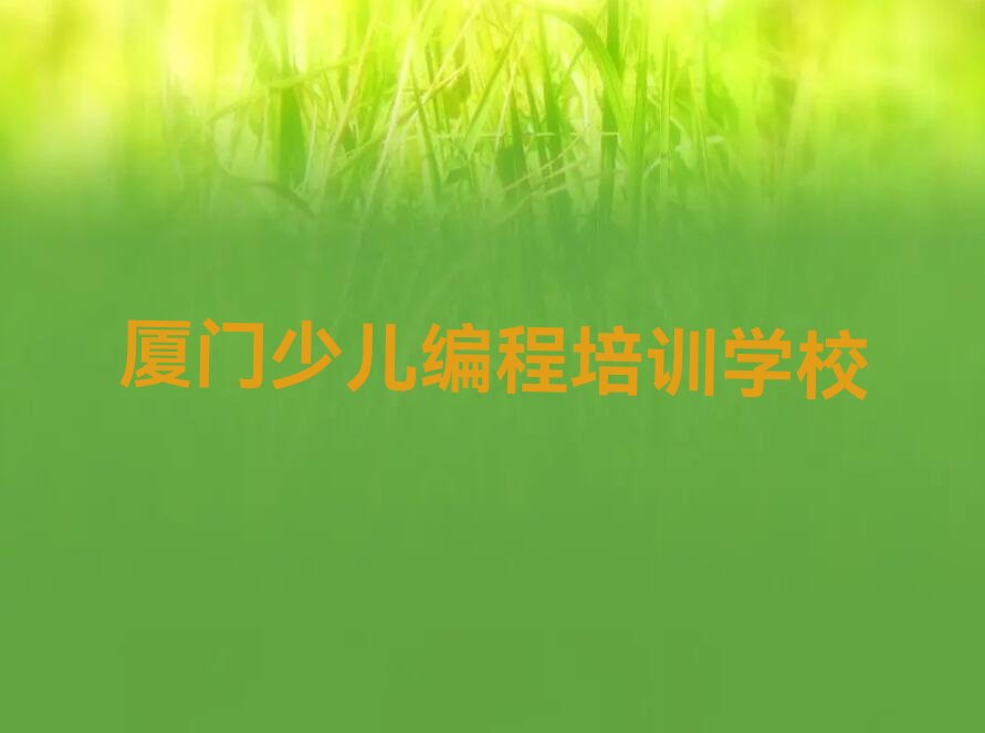 厦门少儿编程培训学校