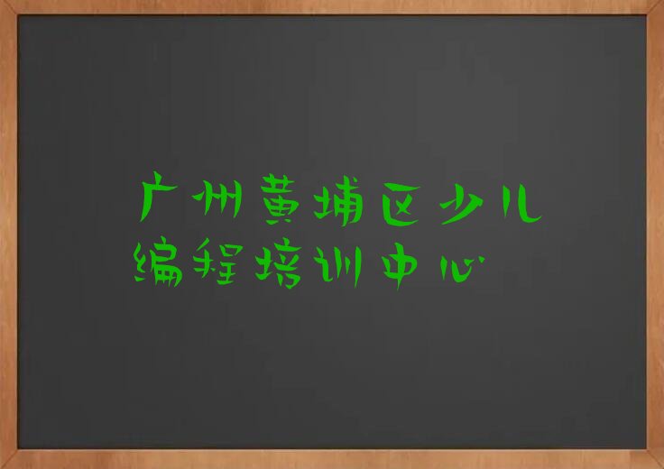 广州黄埔区少儿编程培训中心